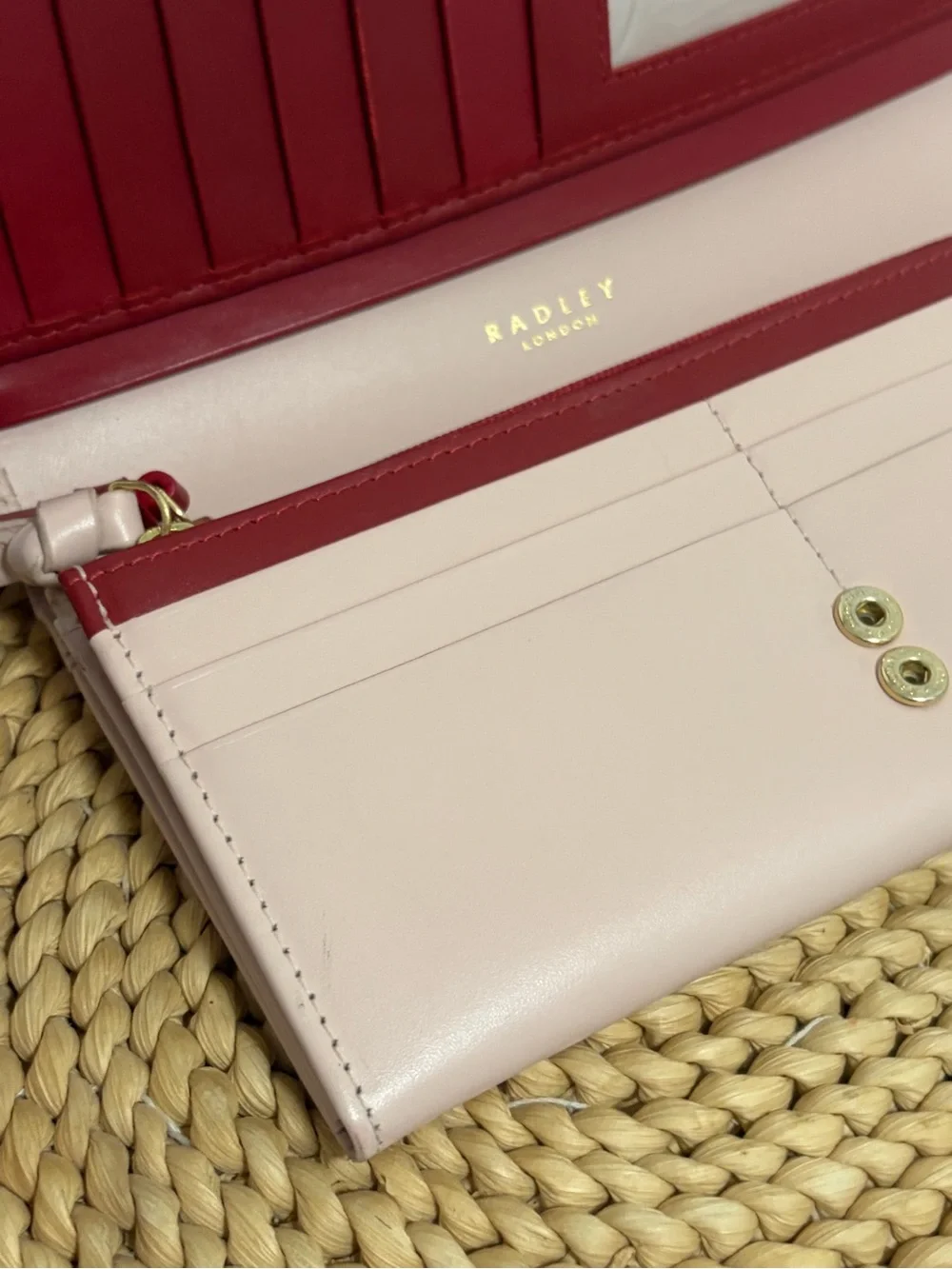 Radley London Pink “In Bloom” Leather Flap Over Matinee Long Wallet - Like New